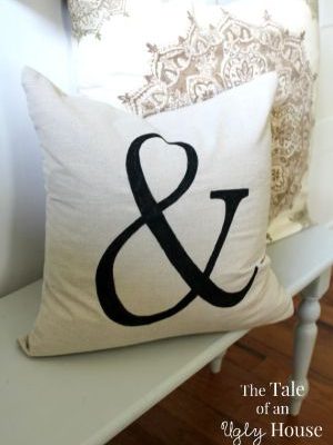 Pottery Barn Hack – Ampersand Pillow