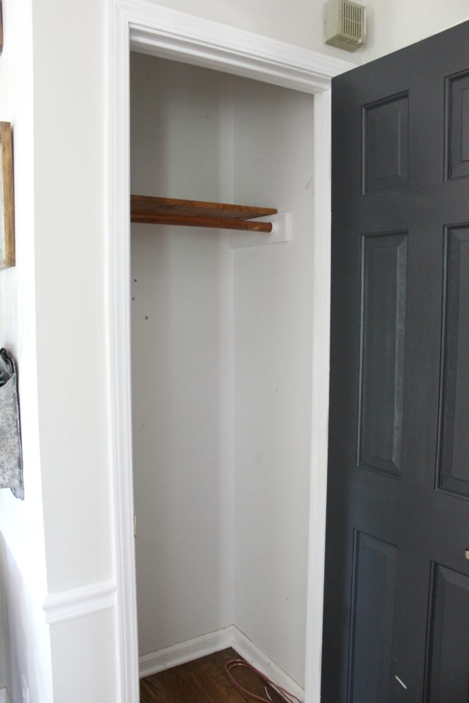 The perfect little coat closet makeover