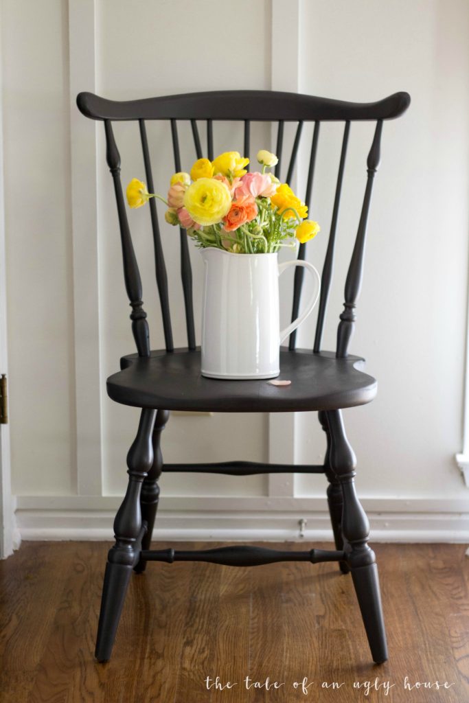 Our Freshly Painted Dining Chairs, How To Paint Dining Chairs Black