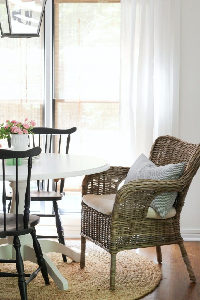 New Chairs in the Breakfast Nook & Wicker Chairs For Any Budget