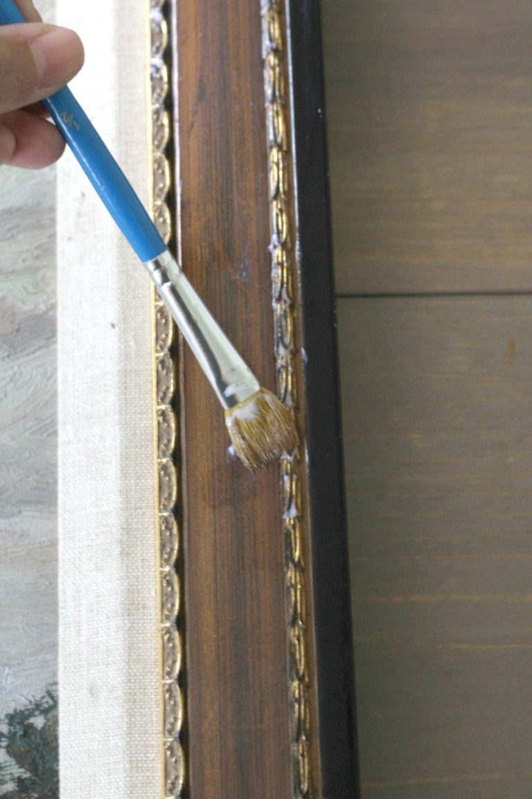 How To Gold Leaf A Picture Frame Sincerely, Marie Designs