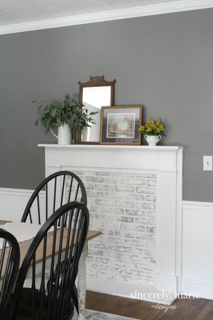 DIY Faux Fireplace and German Smear