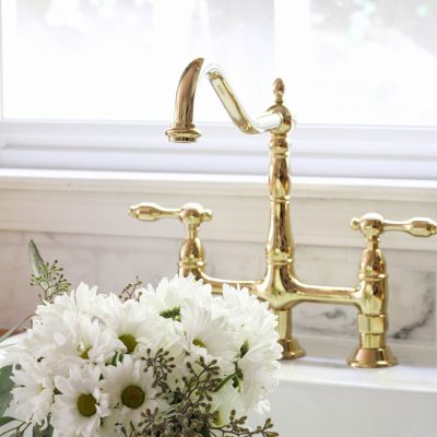How-To Add More Holes to an Ikea Sink + Our Classic Bridged Faucet