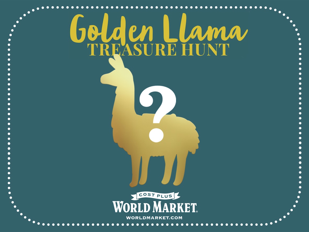 World Market's Golden Llama Treasure Hunt Sincerely, Marie Designs