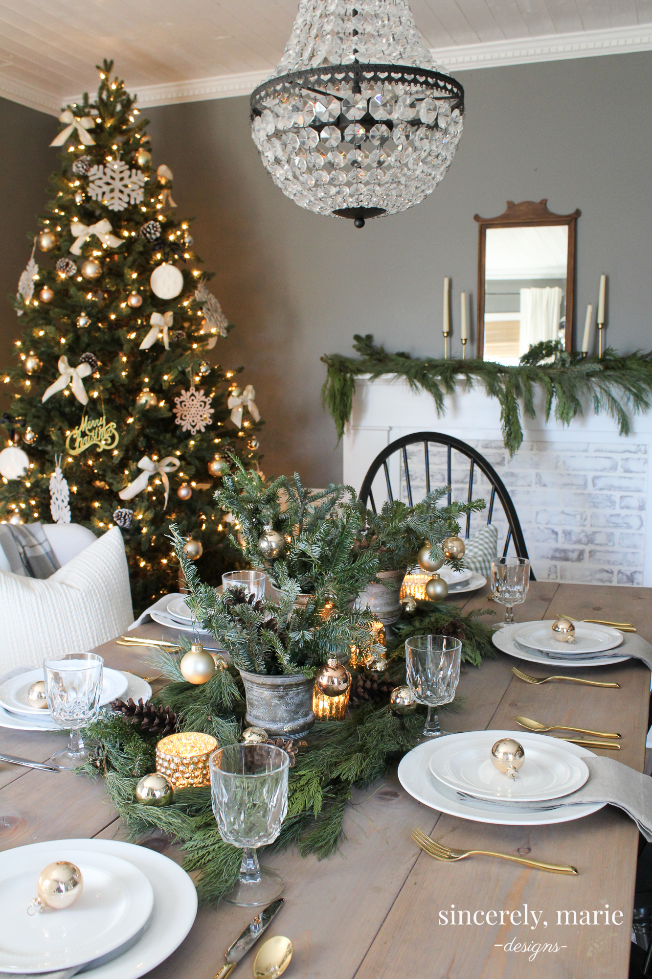 Rustic Elegance - A Christmas Tablescape - Sincerely, Marie Designs