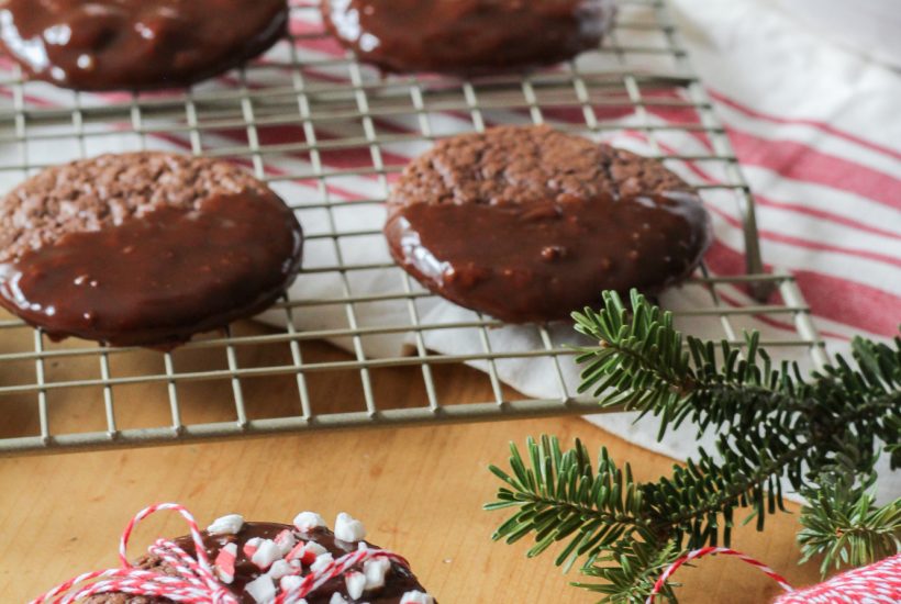 chocolate ganache dipped cookies