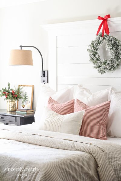 Classic Red Christmas Bedroom