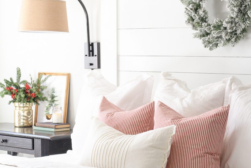 Classic Red Christmas Bedroom