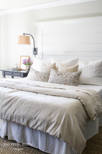 DIY Farmhouse Planked Headboard - Sincerely, Marie Designs