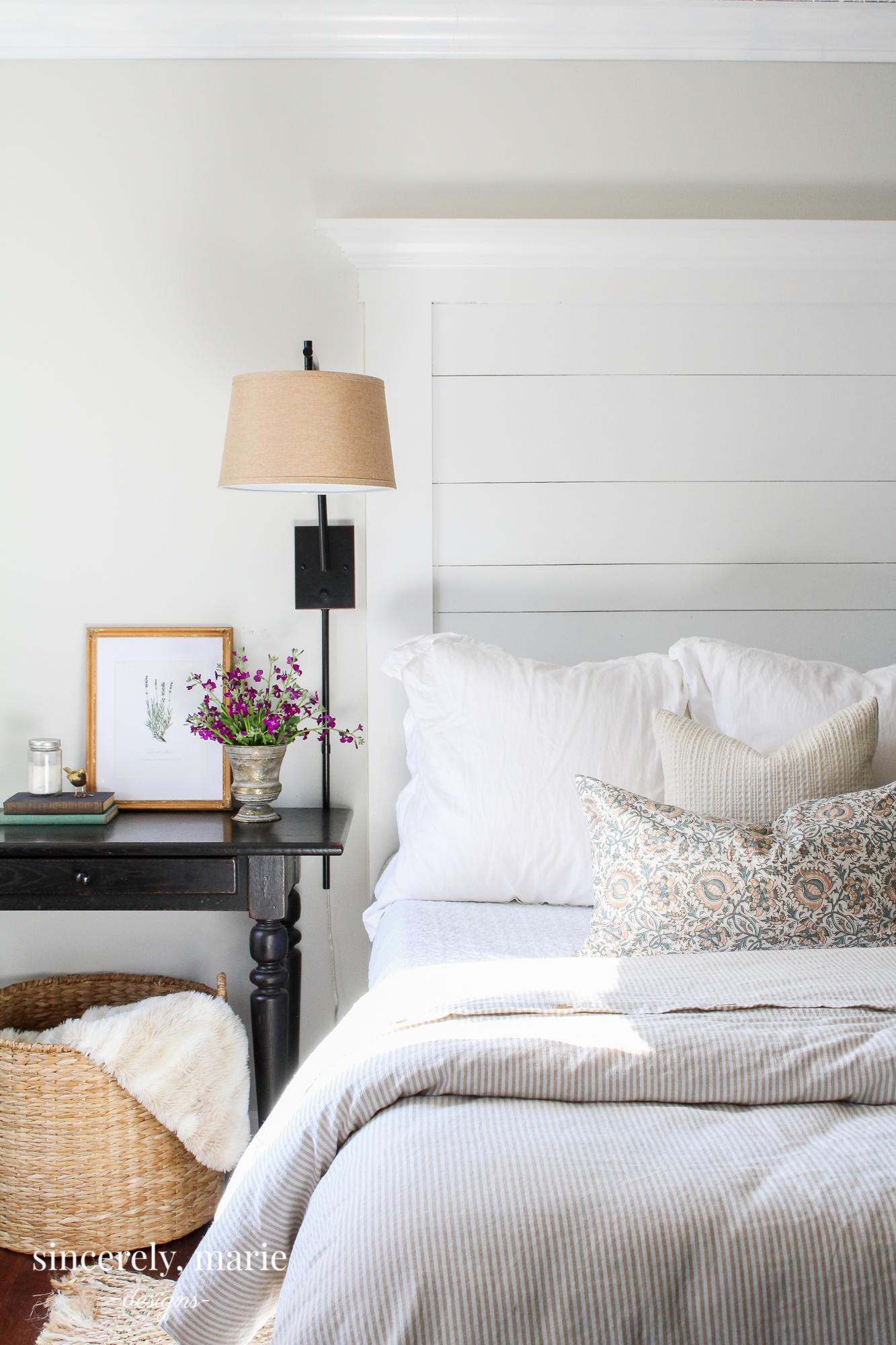 DIY Farmhouse Planked Headboard - Sincerely, Marie Designs