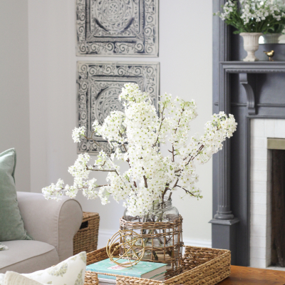 Spring in the Family Room Using Soft Colors