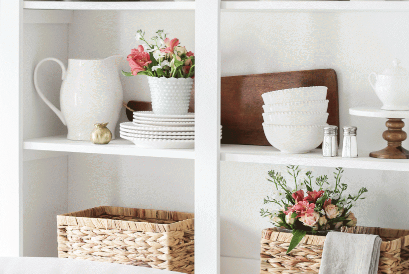 Spring Hutch Decorated in Blush