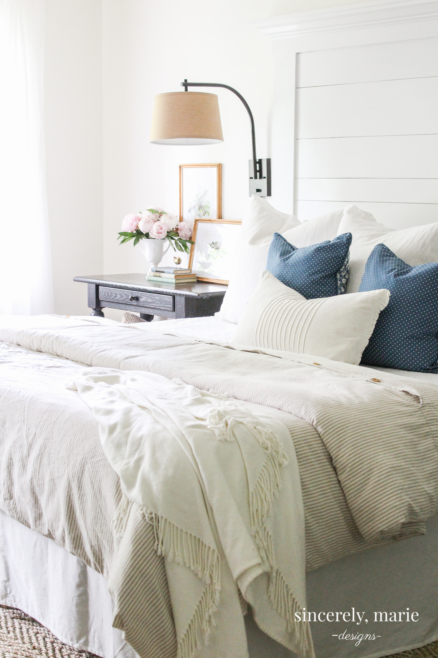 Cozy Girls' Bedroom with Pink and Neutrals - Caitlin Marie Design