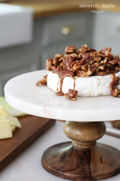 maple pecan baked brie