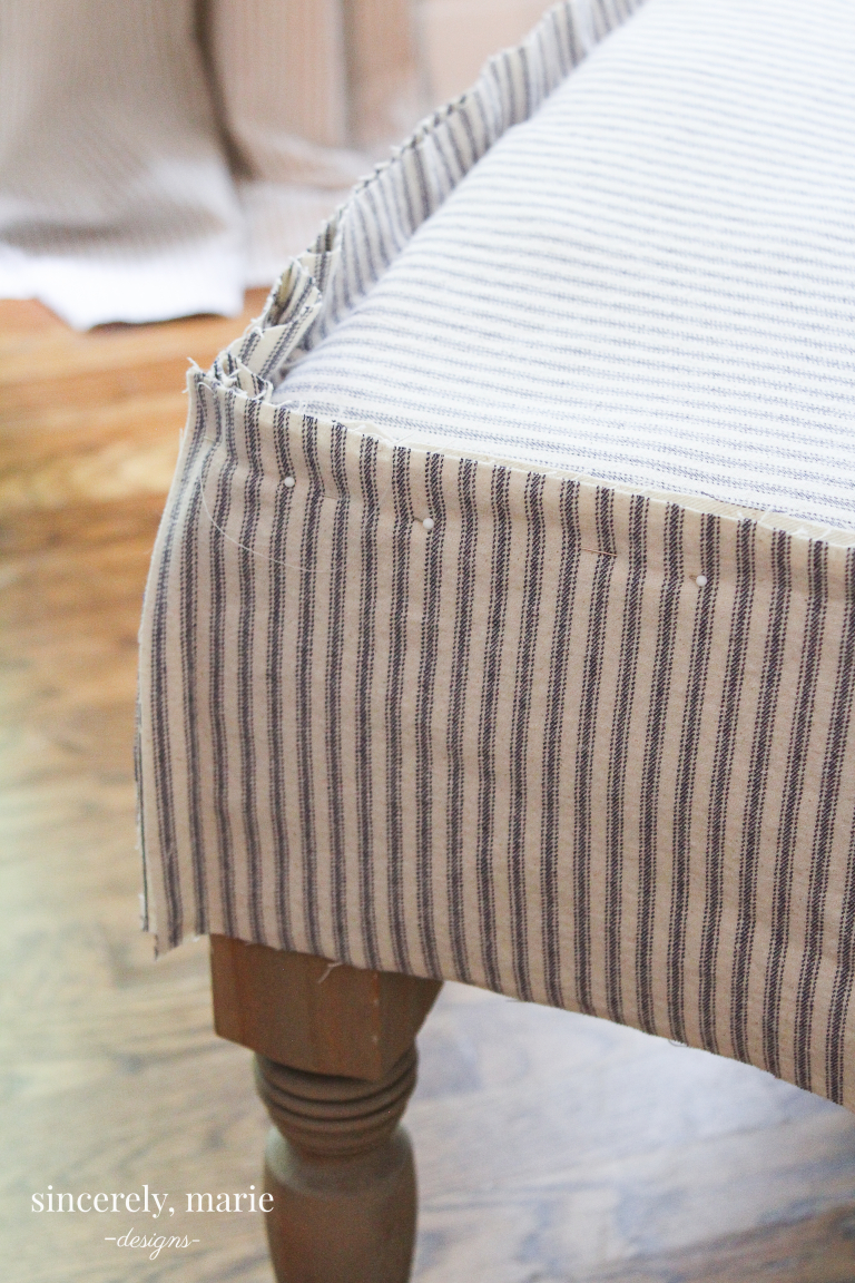 Pleated Ottoman Slipcover HowTo Sincerely, Marie Designs
