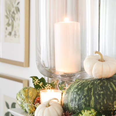 Our Fall Mantel Using Natural Elements of the Season