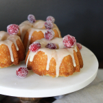Mini Lemon Cakes with Sugared Cranberries