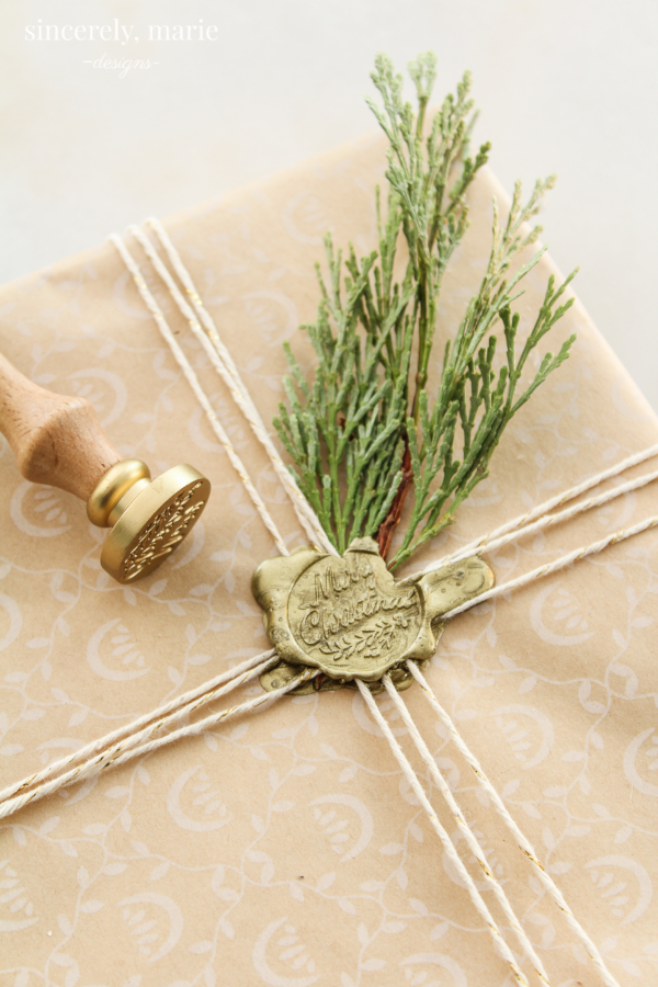 Gift Wrapping with Wax Seals - Sincerely, Marie Designs