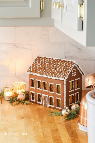 Homemade Colonial Gingerbread House