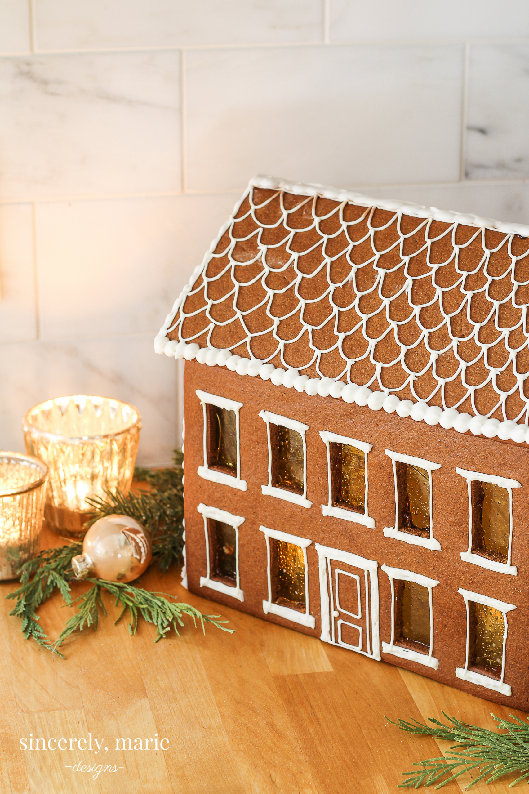 Festive Gingerbread House Cakes - Finding Silver Pennies