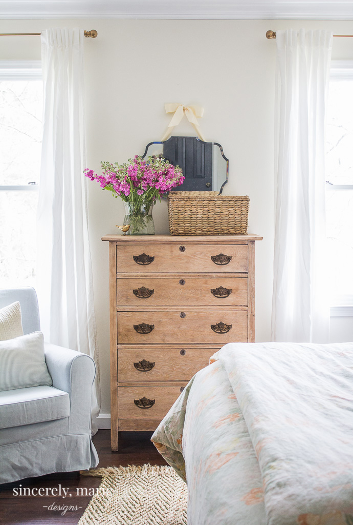 A Simple & Minimalist Spring Bedroom - Sincerely, Marie Designs