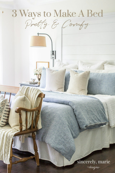 3 Ways To Make a Pretty & Comfy Bed + Our New Linen Bedding - Sincerely ...