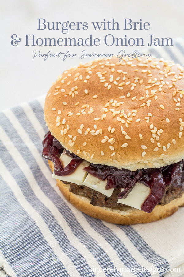 Burgers with Brie & Onion Jam
