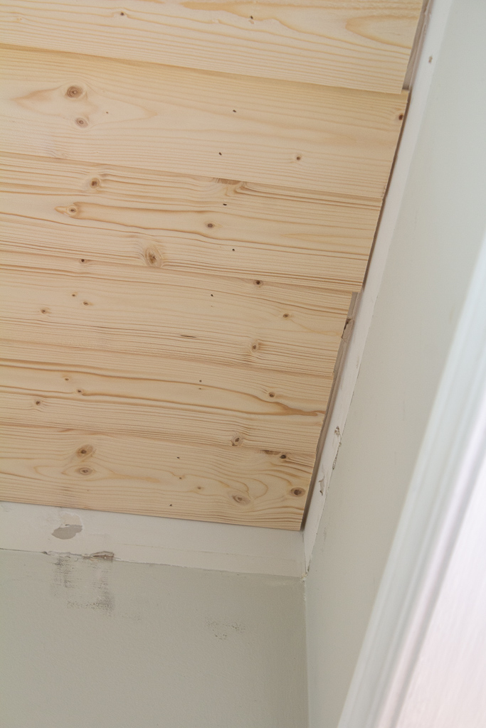 How To Easily Plank A Textured Ceiling, Installing Tongue And Groove Ceiling Over Popcorn