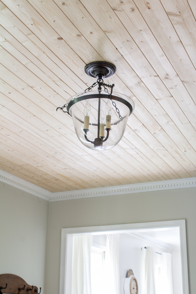 How To Easily Plank A Textured Ceiling, How To Cover Popcorn Ceilings With Beadboard