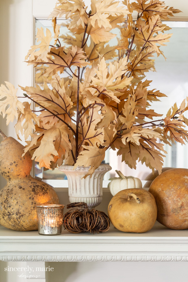 Fall Mantel With Classic Colors