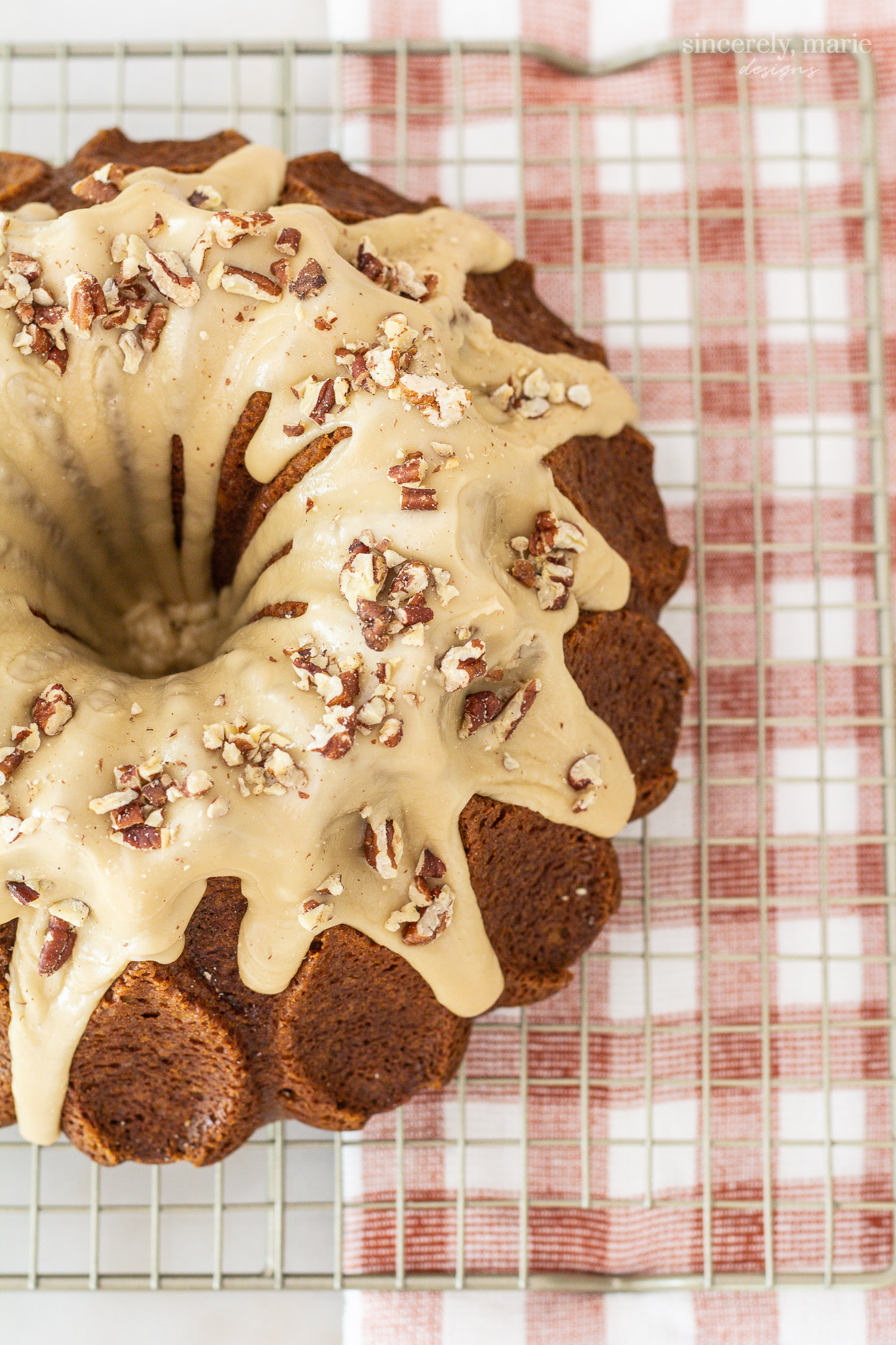 Pumpkin Spice Bundt Cake with Brown Sugar Glaze - Mom Loves Baking