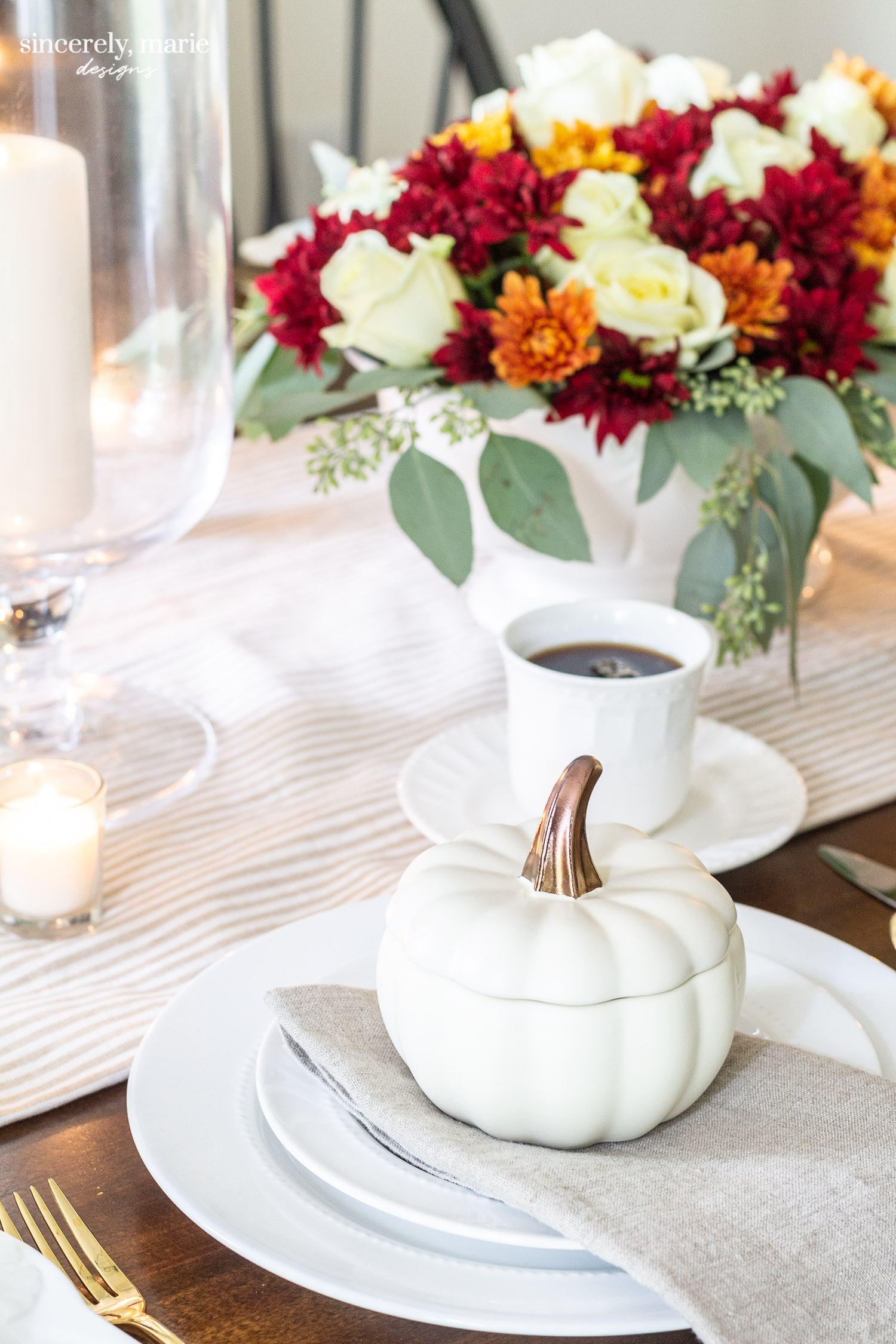 Warm And Traditional Fall Brunch Tablescape Sincerely Marie Designs