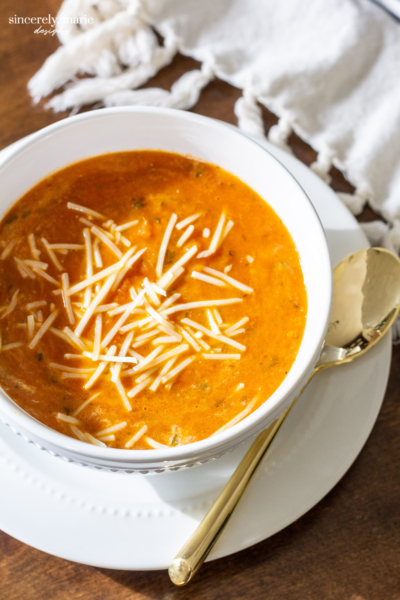 Classic Homemade Tomato Basil Soup - Sincerely, Marie Designs