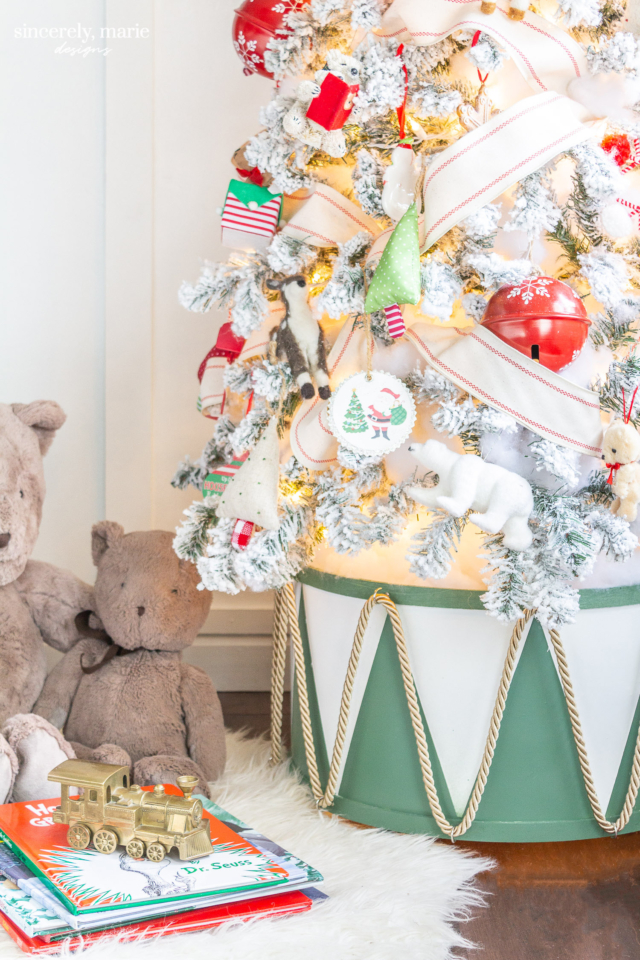 DIY Drum Christmas Tree Collar Sincerely, Marie Designs