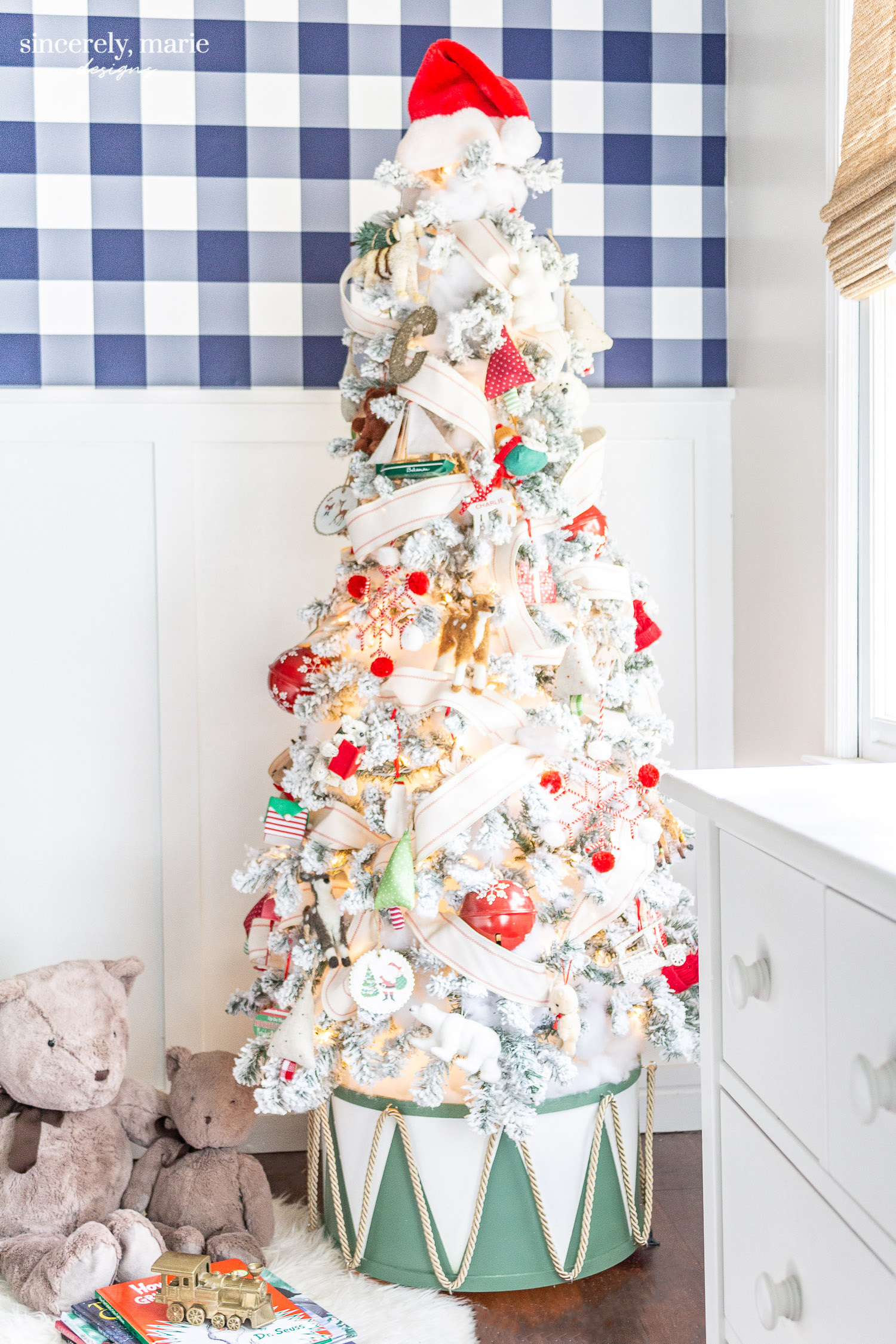 DIY Drum Christmas Tree Collar Sincerely, Marie Designs