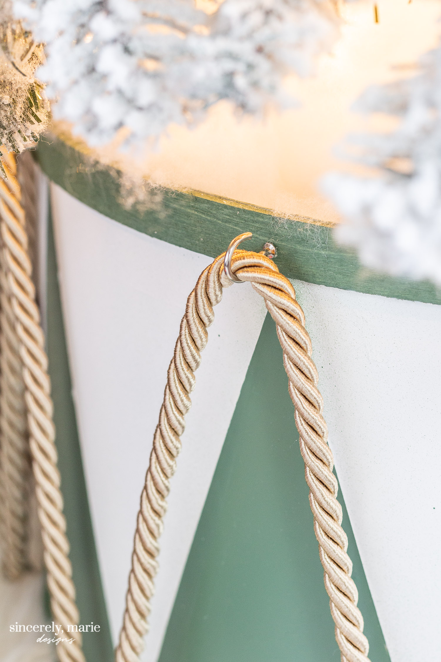 DIY Drum Christmas Tree Collar Sincerely, Marie Designs