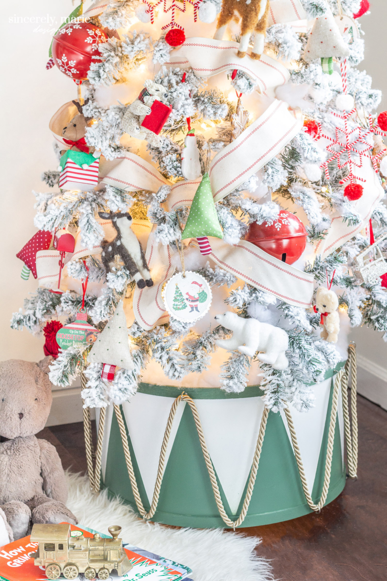 DIY Drum Christmas Tree Collar Sincerely, Marie Designs