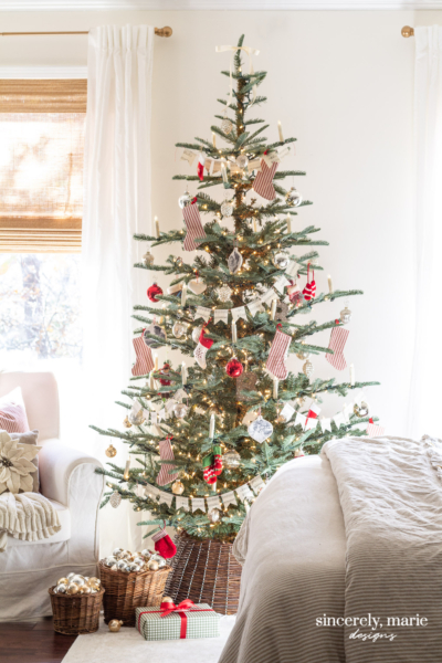 Our Bedroom's Old Fashioned Christmas Tree - Sincerely, Marie Designs