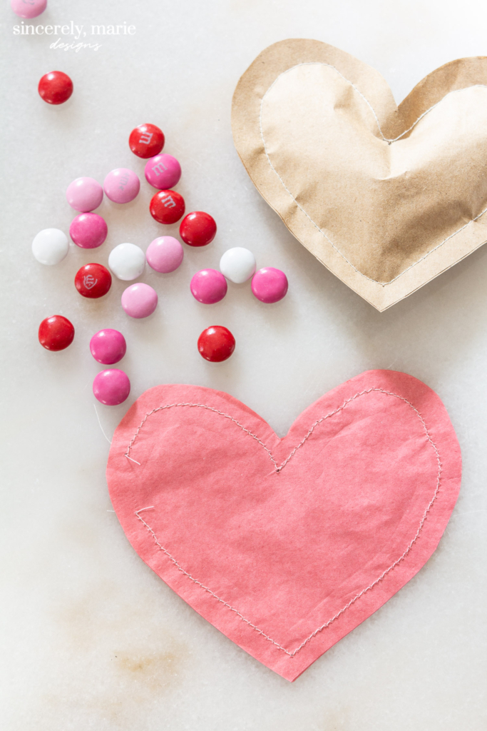 Stitched Paper Heart Treat Bags - Sincerely, Marie Designs