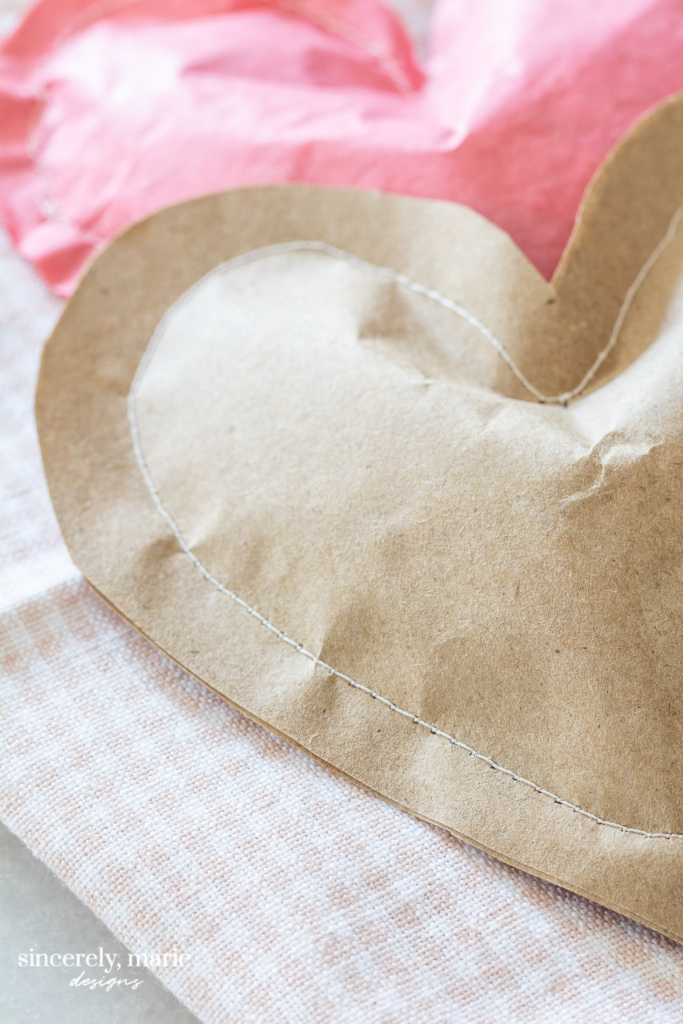 Stitched Paper Heart Treat Bags - Sincerely, Marie Designs