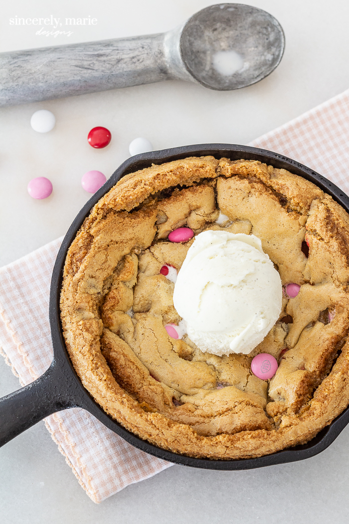 Skillet Chocolate Chip Cookie For Two - Sincerely, Marie Designs