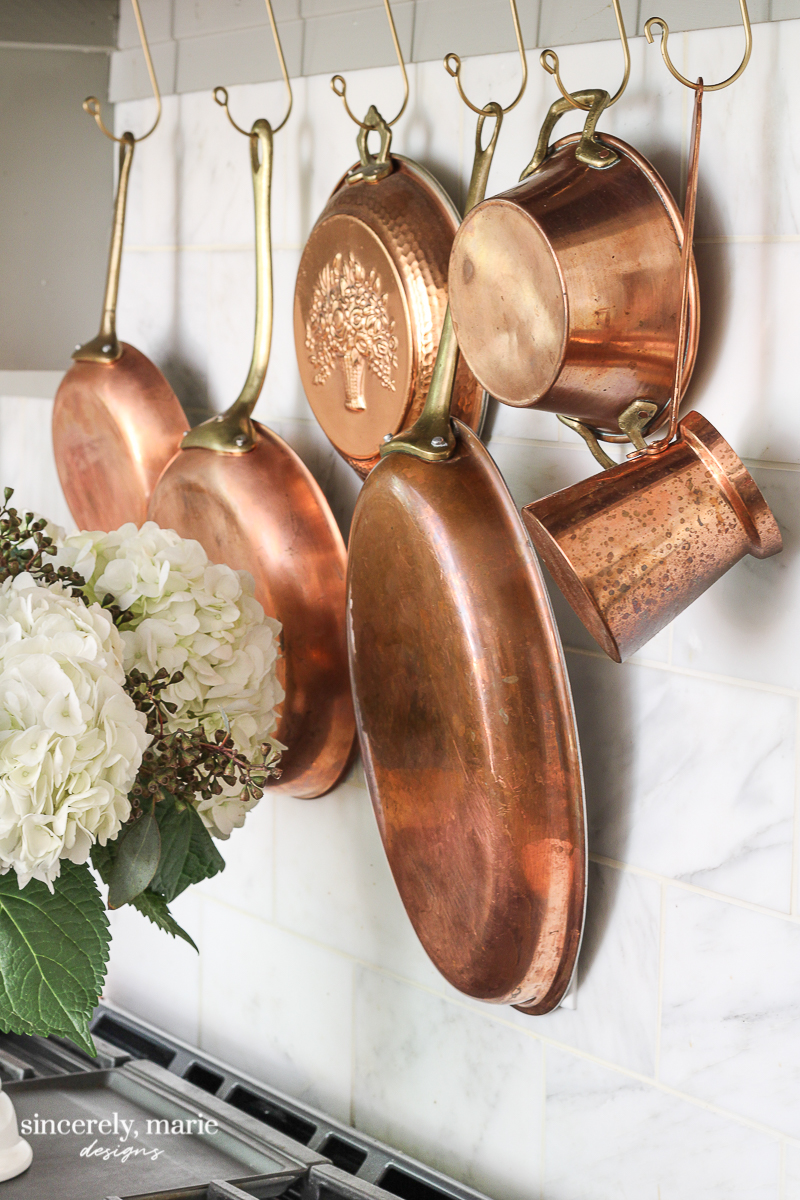 Add Warmth for Fall With Vintage Copper Kitchen Accessories - Shiplap and  Shells