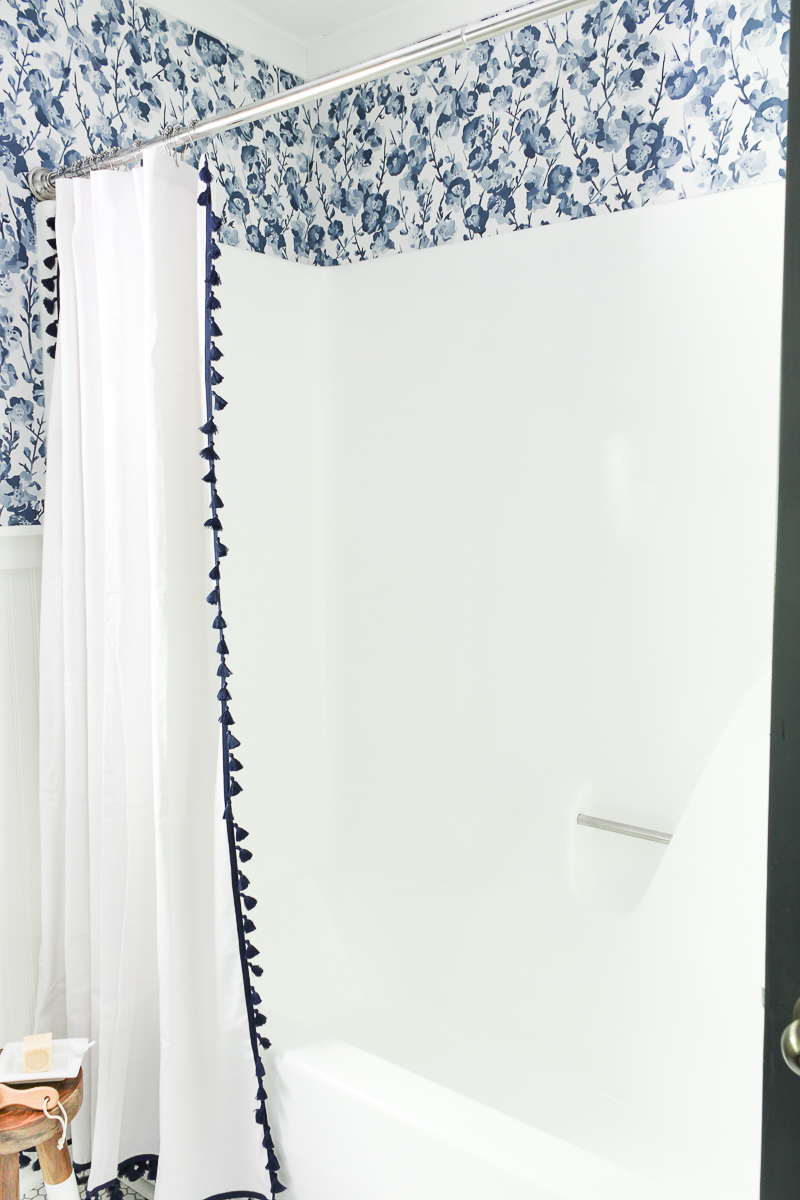 Our Cheery Blue Guest Bathroom Reveal - Sincerely, Marie Designs