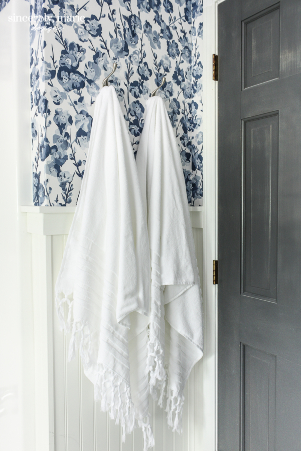 Our Cheery Blue Guest Bathroom Reveal - Sincerely, Marie Designs