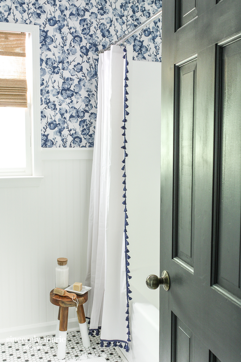 Our Cheery Blue Guest Bathroom Reveal - Sincerely, Marie Designs