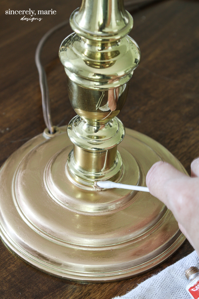 How To Antique Shiny Brass Lamps Sincerely, Marie Designs