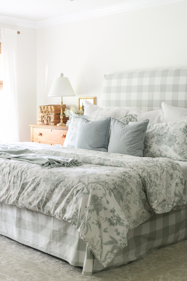 Quick Slipcover Solution For An Upholstered Headboard Sincerely