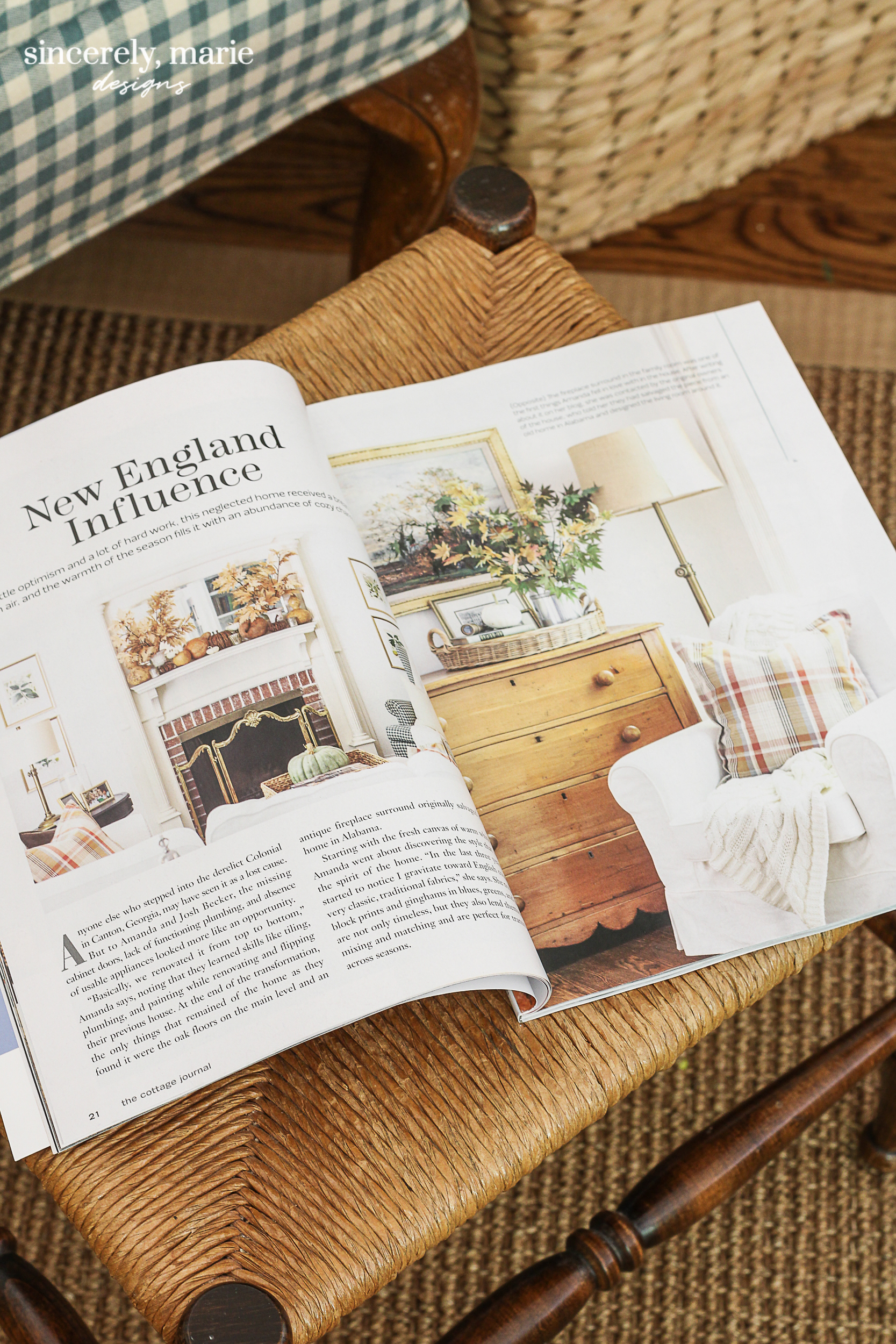 Our Feature In The Cottage Journal Sincerely, Marie Designs