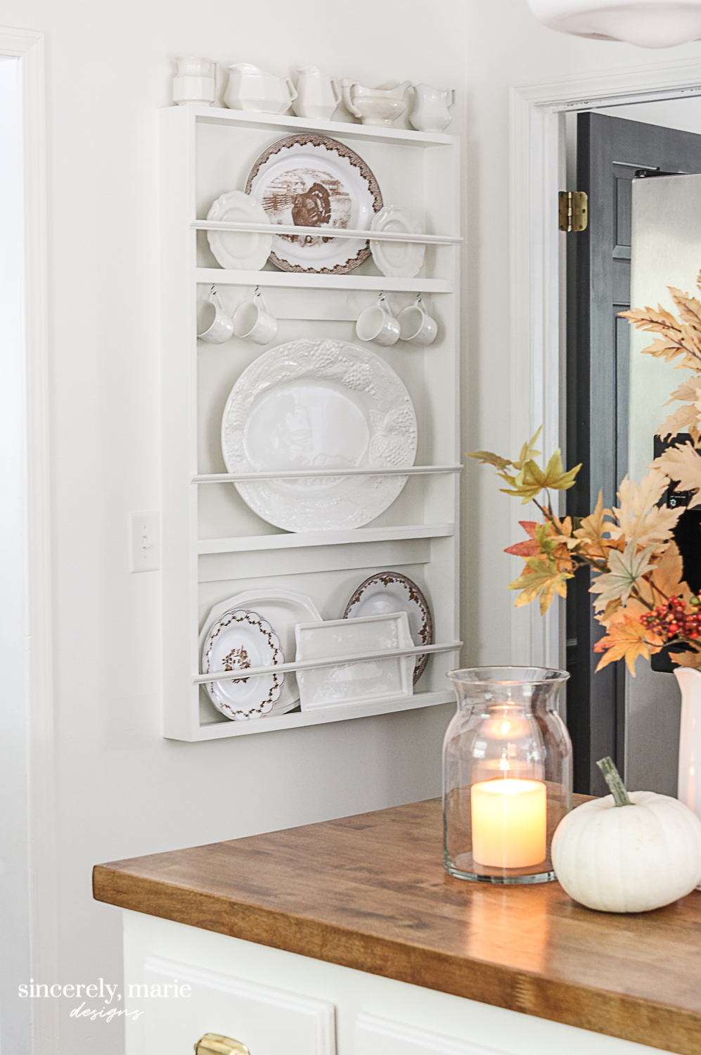 A New Plate Rack in the Kitchen - Sincerely, Marie Designs