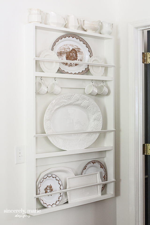 A New Plate Rack in the Kitchen - Sincerely, Marie Designs